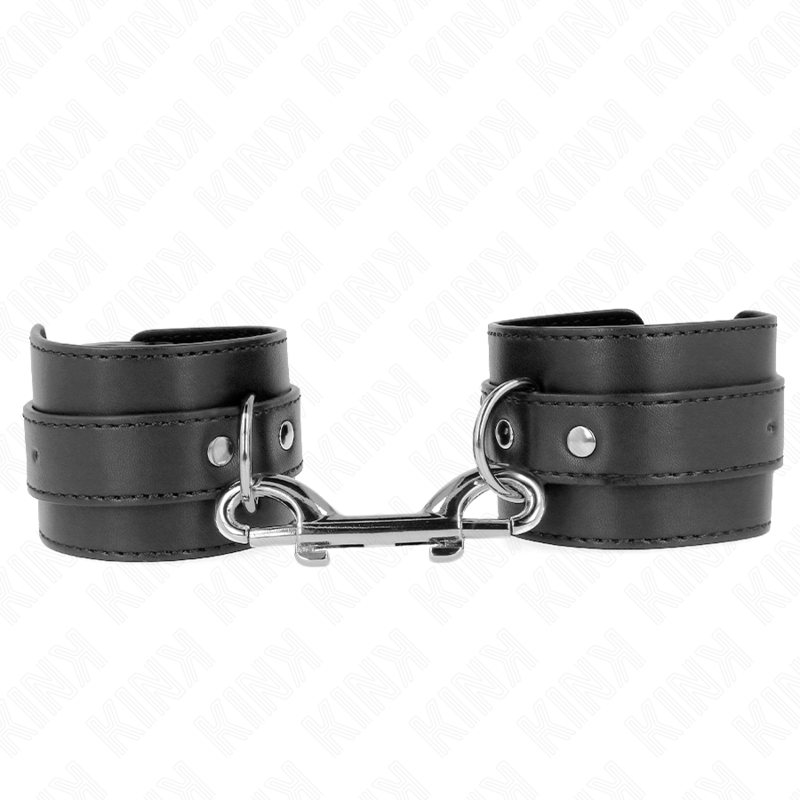 KINK - WRIST WRAP - SINGLE ROW OF RIVETS AND LARGE BLACK BUCKLE ADJUSTABLE 17-28 CM X 5 CM