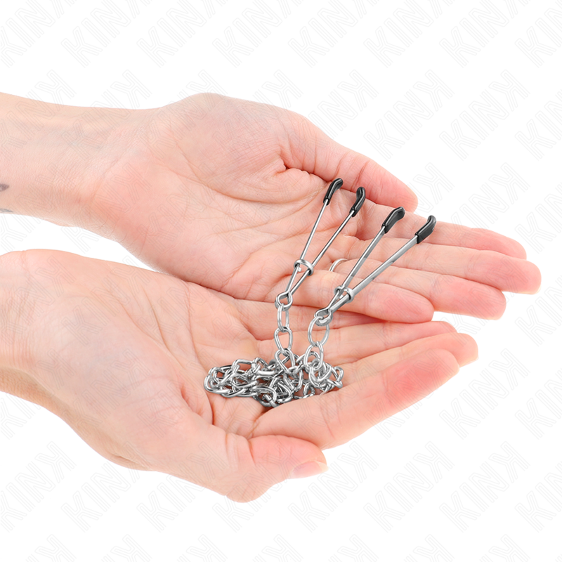 KINK - THIN NIPPLE CLAMPS WITH 30CM THICK CHAIN