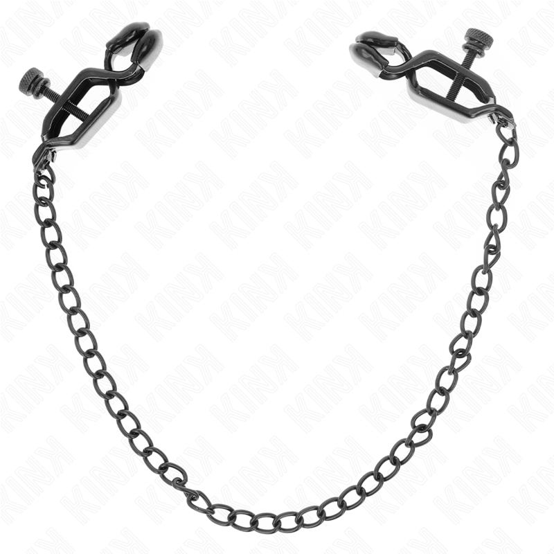 KINK - BLACK FLAT CHAIN ​​NIPPLE CLAMPS 30CM