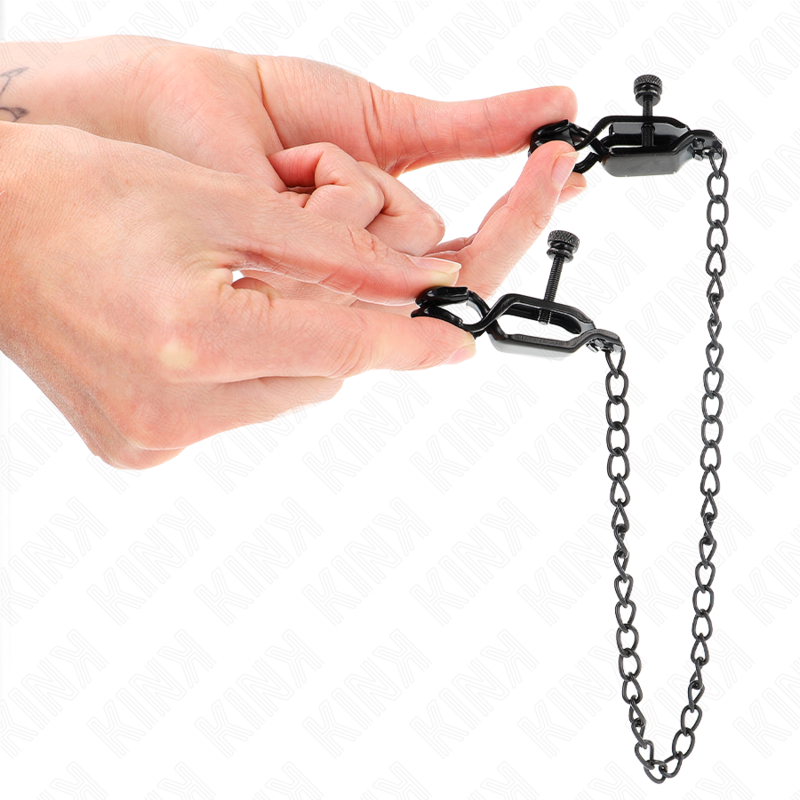 KINK - BLACK FLAT CHAIN ​​NIPPLE CLAMPS 30CM