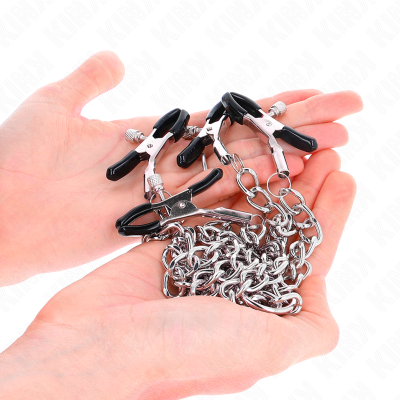 KINK - 4 CHAIN ​​NIPPLE CLAMPS 32CM WITH 14CM CHAINS