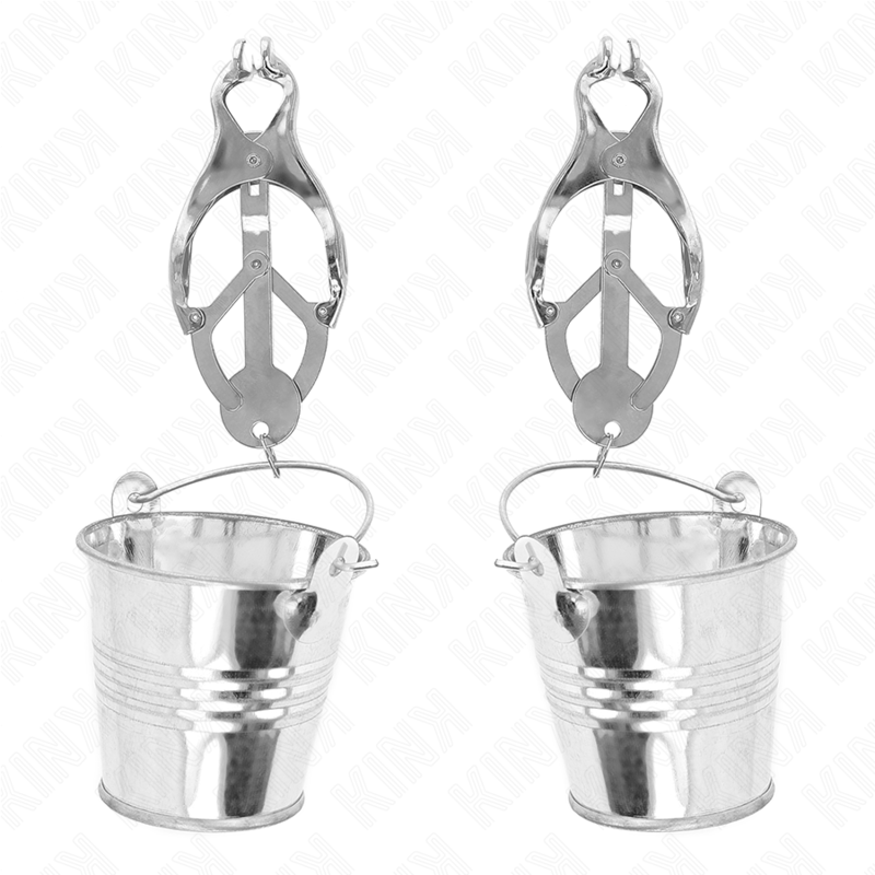 KINK - JAPANESE CLOVER NIPPLE CLAMPS WITH SILVER BUCKETS