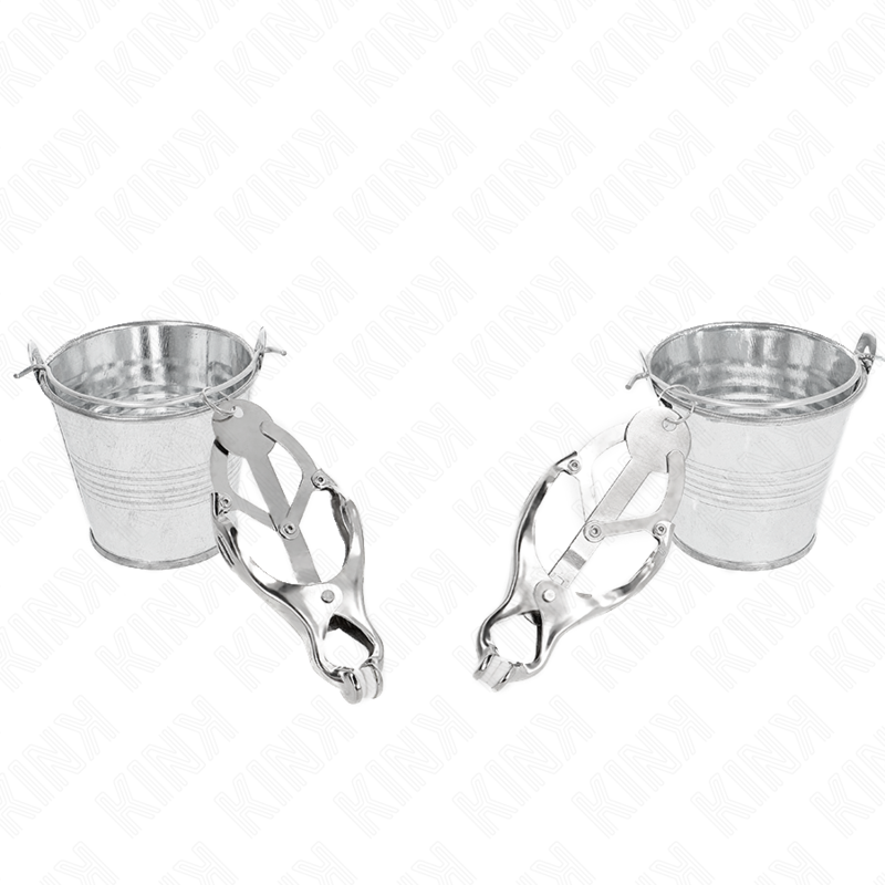 KINK - JAPANESE CLOVER NIPPLE CLAMPS WITH SILVER BUCKETS