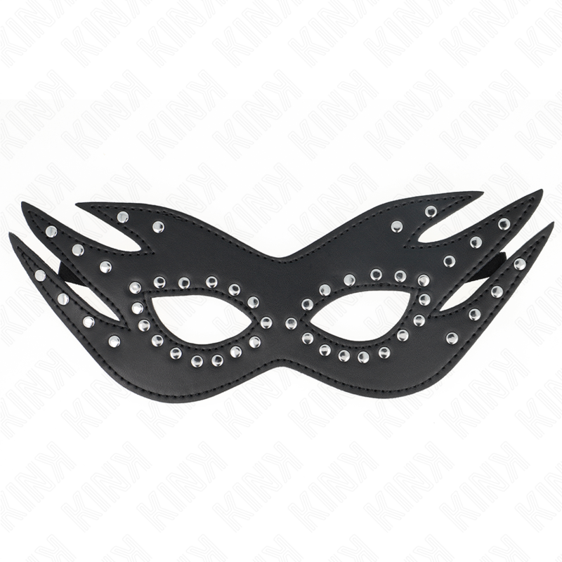 KINK - MASCHERA IN SIMILPELLE CON RIVETTI MODELLO 3 26 x 9,5 CM