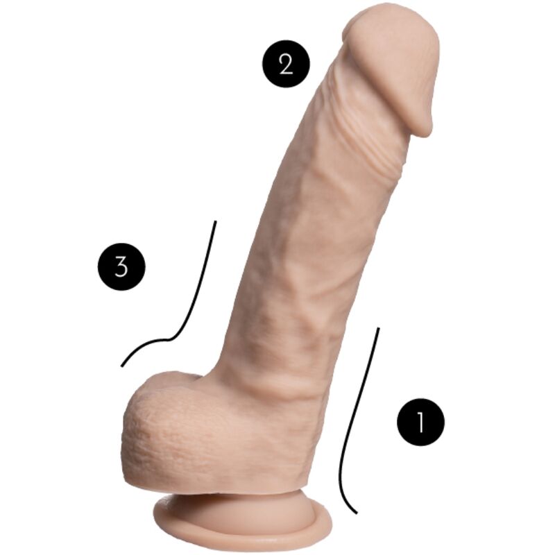 SILEXD - MODÈLE 1 PÉNIS RÉALISTE PREMIUM SILEXPAN SILICONE 21,5 CM