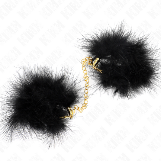 KINK - FEATHER CUFFS WITH GOLD CHAIN ​​MODEL 0