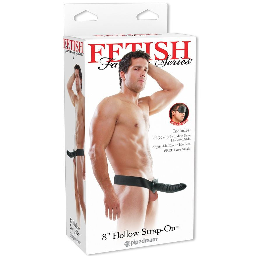 FETISH FANTASY SERIES - 19 CM BLACK HOLLOW STRAP