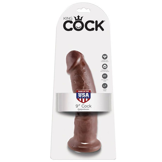 KING COCK - 9 GODES MARRONS 22,9 CM