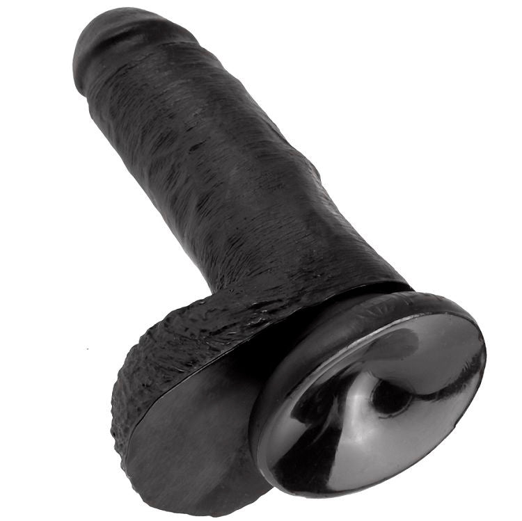 KING COCK - 7 GODES NOIR AVEC BOULES 17,8 CM