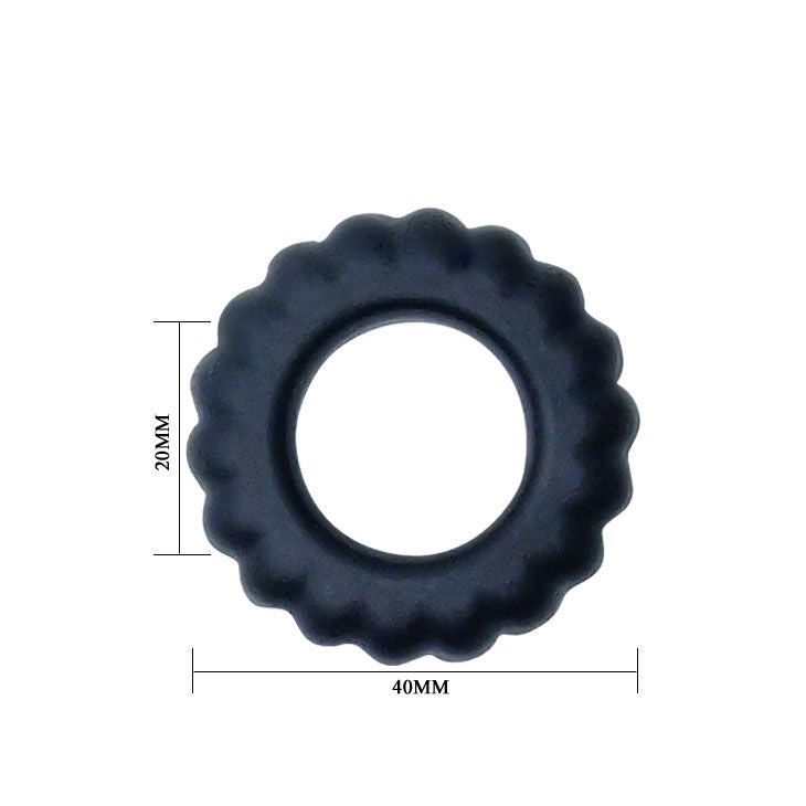 BAILE - BLACK TITAN COCKRING 2 CM 