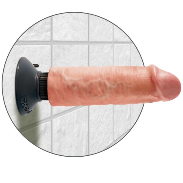 KING COCK - DILDO VIBRATOR 15.24 CM NATURAL