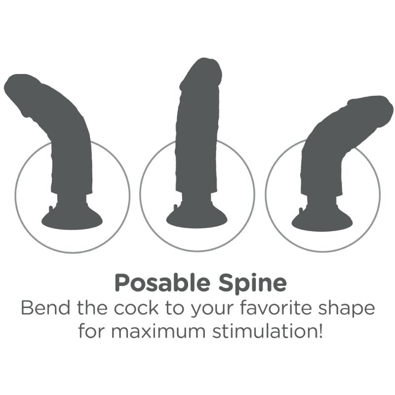 KING COCK - DILDO VIBRATOR 15.24 CM NATURAL