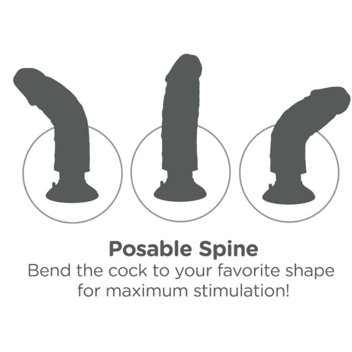 KING COCK - GODE VIBRATEUR 20,32 CM NATUREL