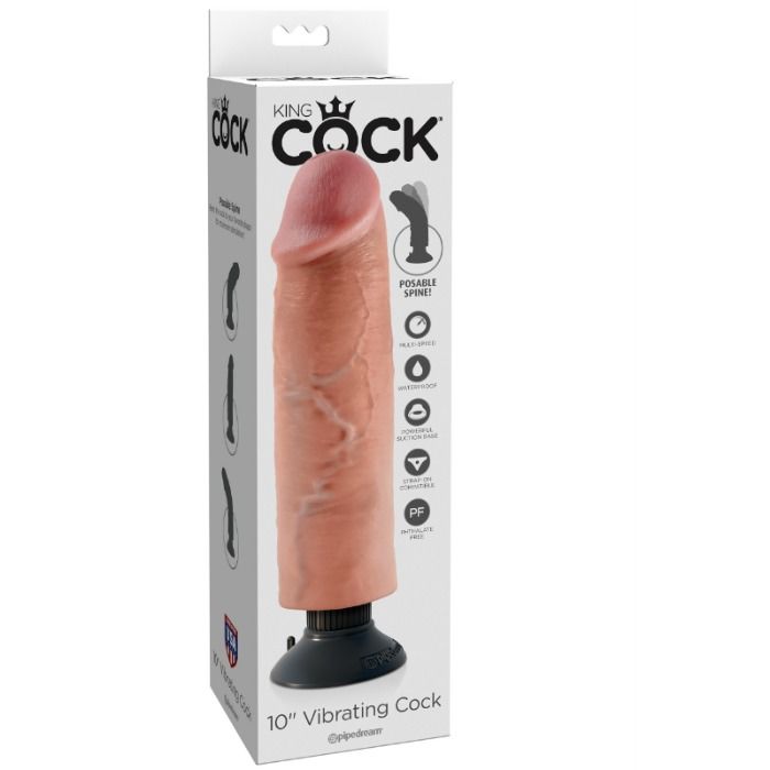 KING COCK - GODE VIBRANT 25,5 CM NATUREL