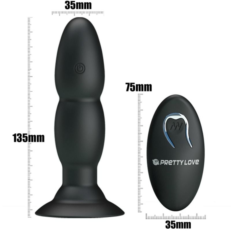 PRETTY LOVE - VIBRATING PLUG AND REMOTE CONTROL ROTATION