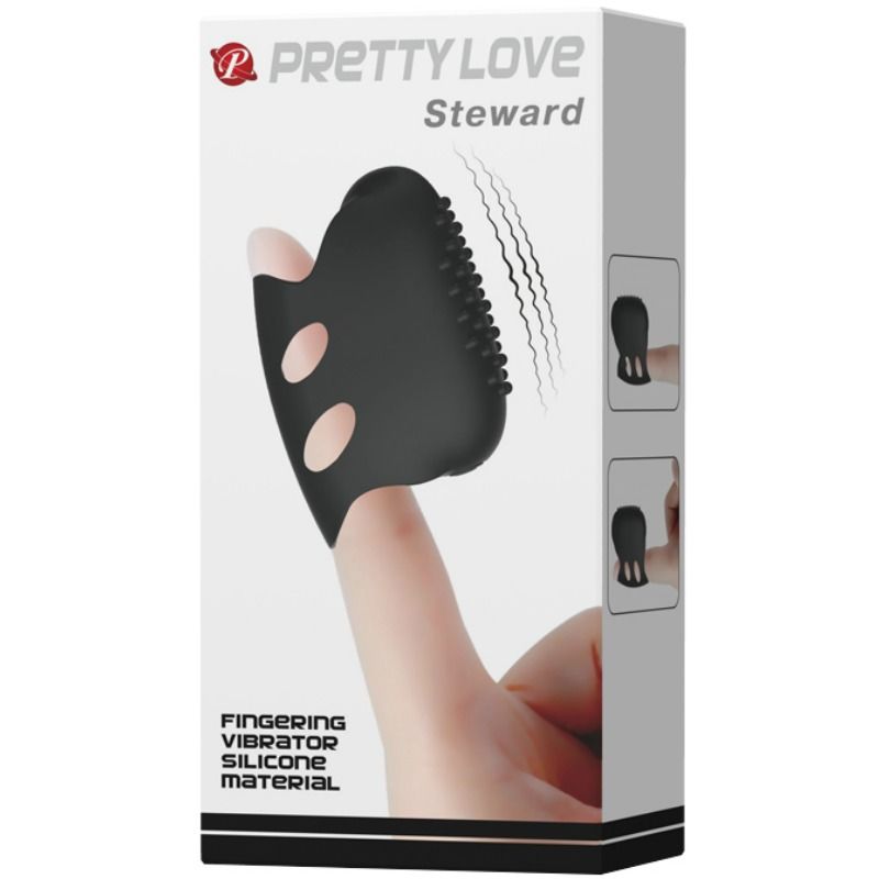 PRETTY LOVE - FLIRTATION BLACK STEWARD VIBRATING THIMBLE