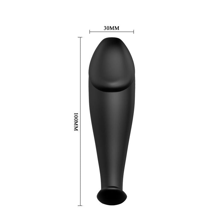 PRETTY LOVE - PLUG ANALE IN SILICONE FORMA DEL PENE E 12 MODALIT DI VIBRAZIONE NERO