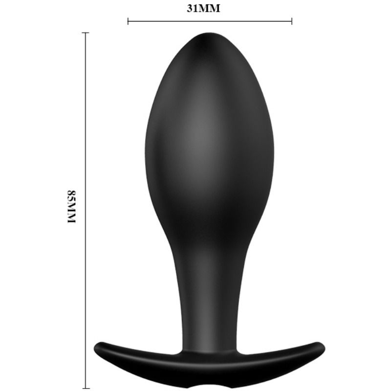 PRETTY LOVE - PLUG ANALE ANCORANTE IN SILICONE 12 MODALIT DI VIBRAZIONE NERO