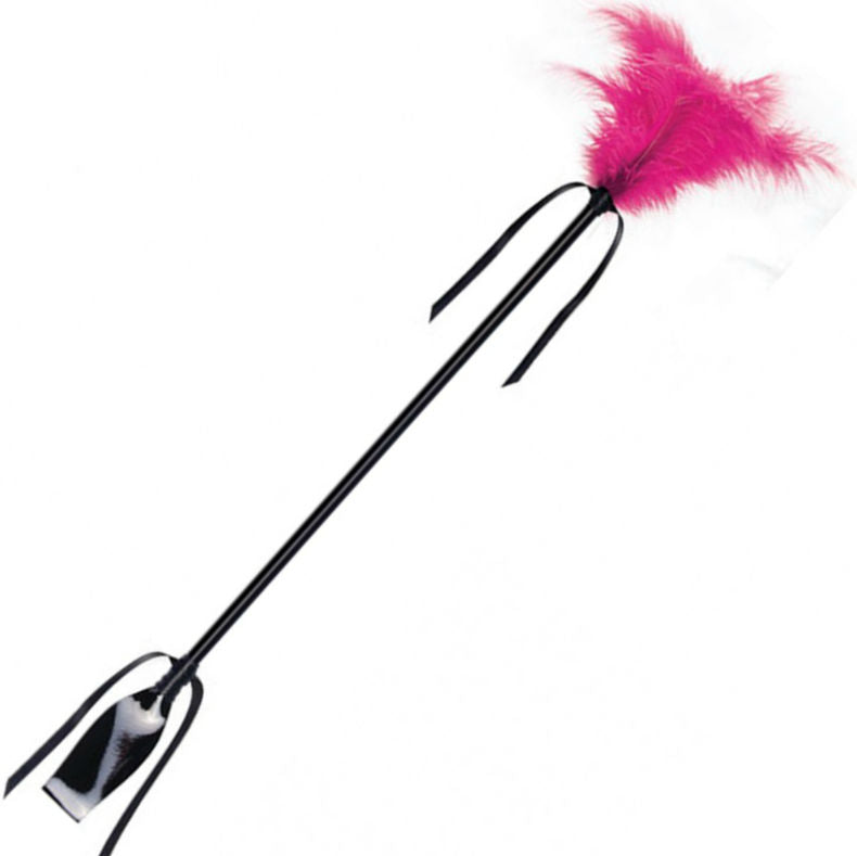 SECRETPLAY - WHIP & FEATHER NERO E FUCSIA