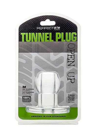 PERFECT FIT BRAND - ASS TUNNEL PLUG TRANSPARENT SILICONE M