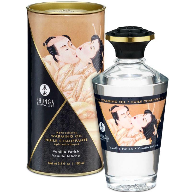 SHUNGA - HUILE DE MASSAGE EFFET CHAUD AU SAVEUR FÉTICHE DE VANILLE 100 ML