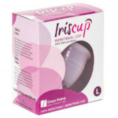 IRISCUP - COPPA MESE GRANDE ROSA + SACCHETTO STERILIZZATORE GRATUITO