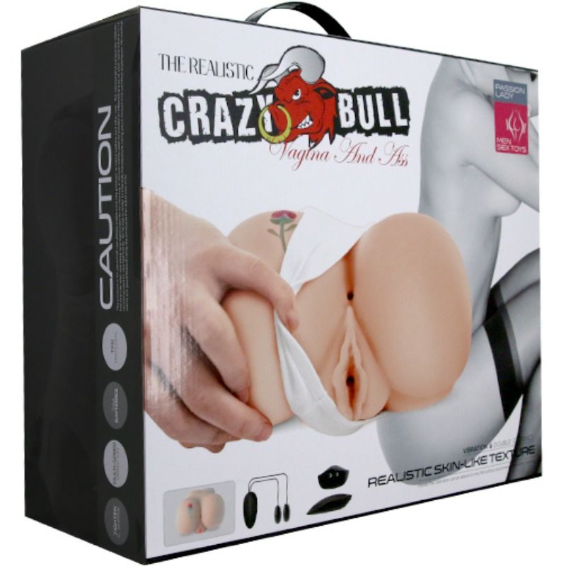 CRAZY BULL - VAGIN ET ANO AVEC TATOUAGE RÉALISTE AVEC VIBRATIONS