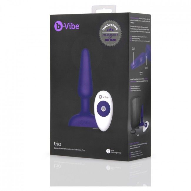 B-VIBE - TRIO REMOTE CONTROL PLUG ANALE LILLA