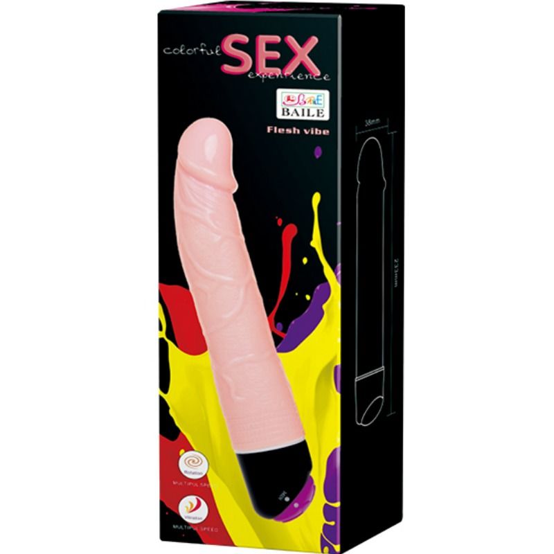 BAILE - VIBRATION ET ROTATION SEXUELLE COLORÉE 24 CM