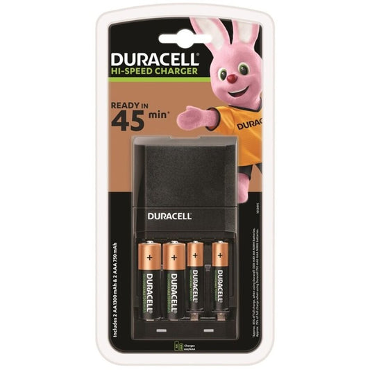 DURACELL - CARICATORE 45MIN. + 2xAA 1700mAh + 2xAAA 750mAh