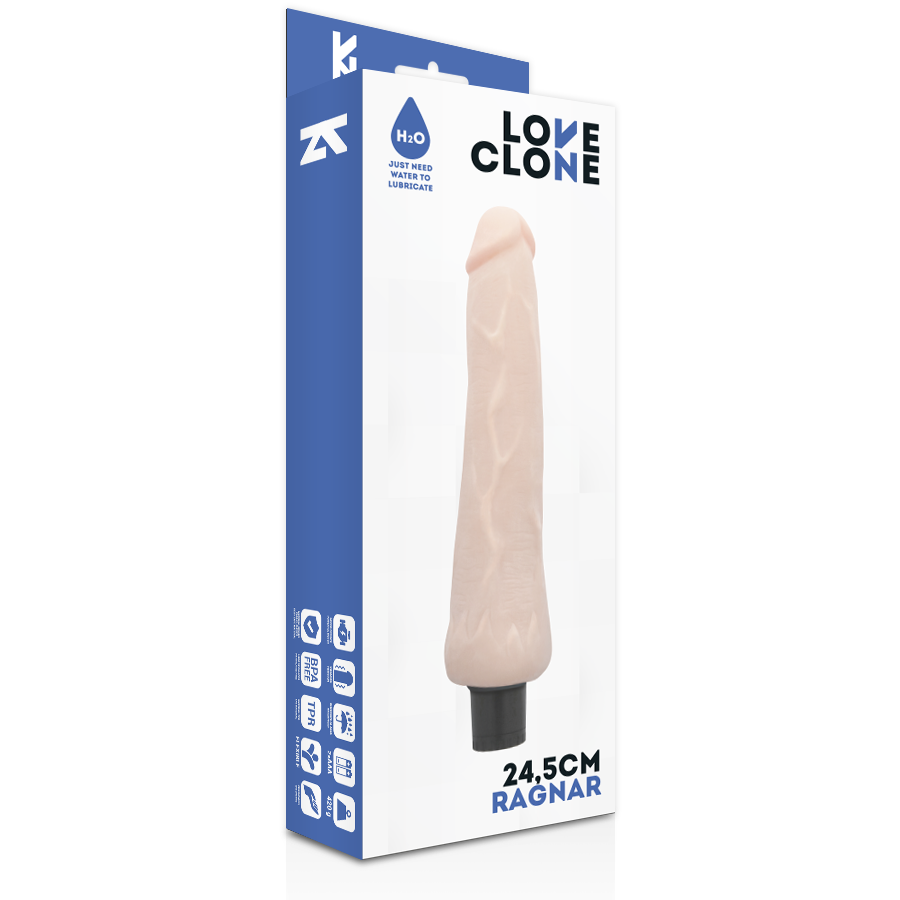 LOVECLONE - VIBRATEUR AUTOLUBRIFIANT RAGNAR 24,5 CM -OU- 3,5 CM