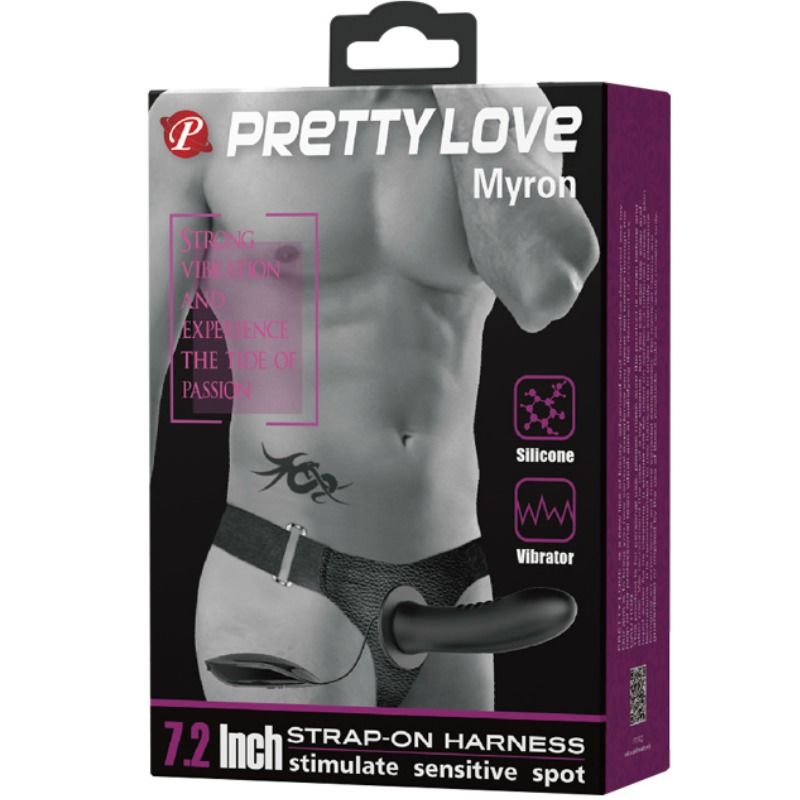 PRETTY LOVE - ABBASBAILEA LOVE MYRON STRAP ON WITH VIBRATION AND HOLLOW DILDO