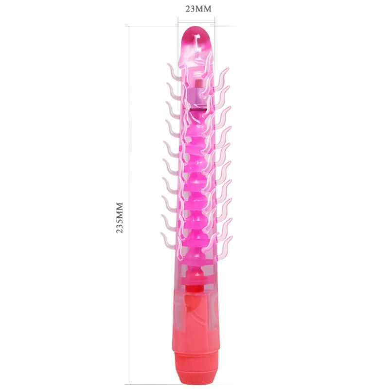 BAILE - FLEXIBLE VIBRATING DILDO SENSUAL SPINE FLEXI VIBE LILAC 23.5 CM