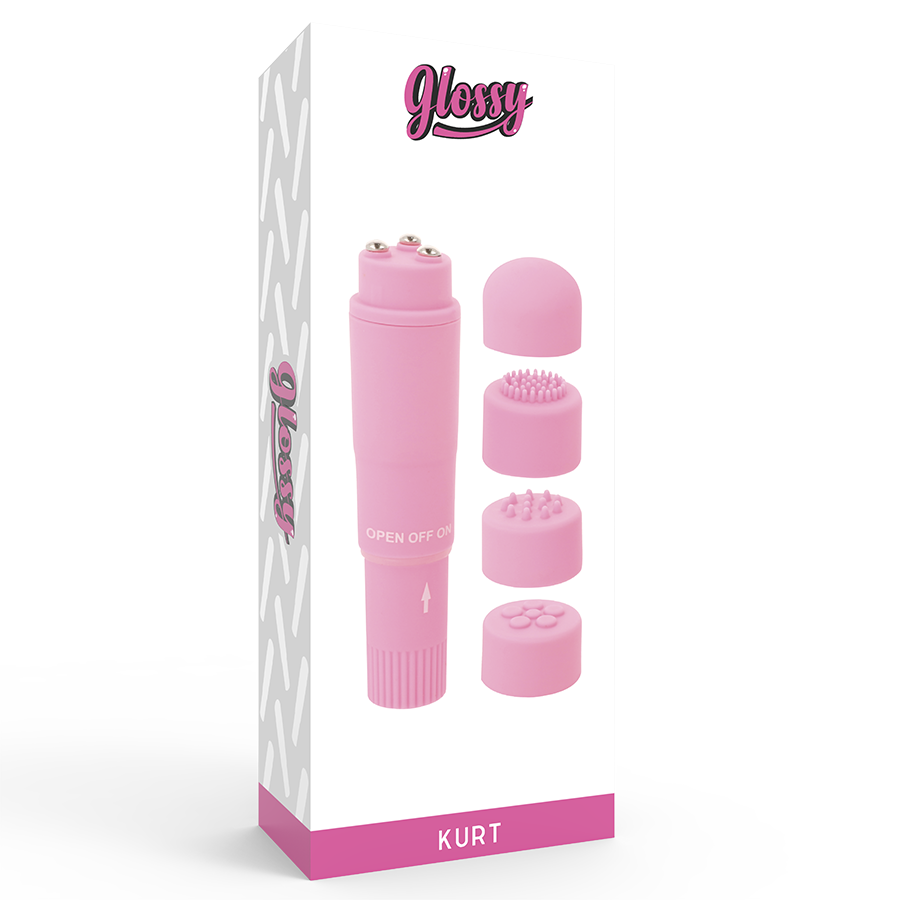 GLOSSY - POCKET KURT MASSAGER PINK