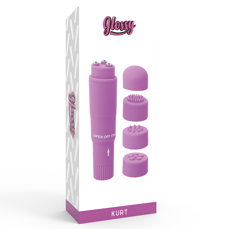 GLOSSY - KURT POCKET PURPLE MASSAGER