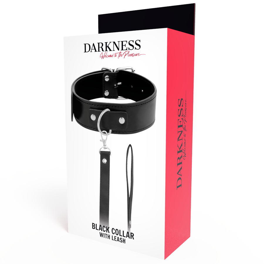 DARKNESS - COLLANA POSTURA CON CATENA IN PELLE