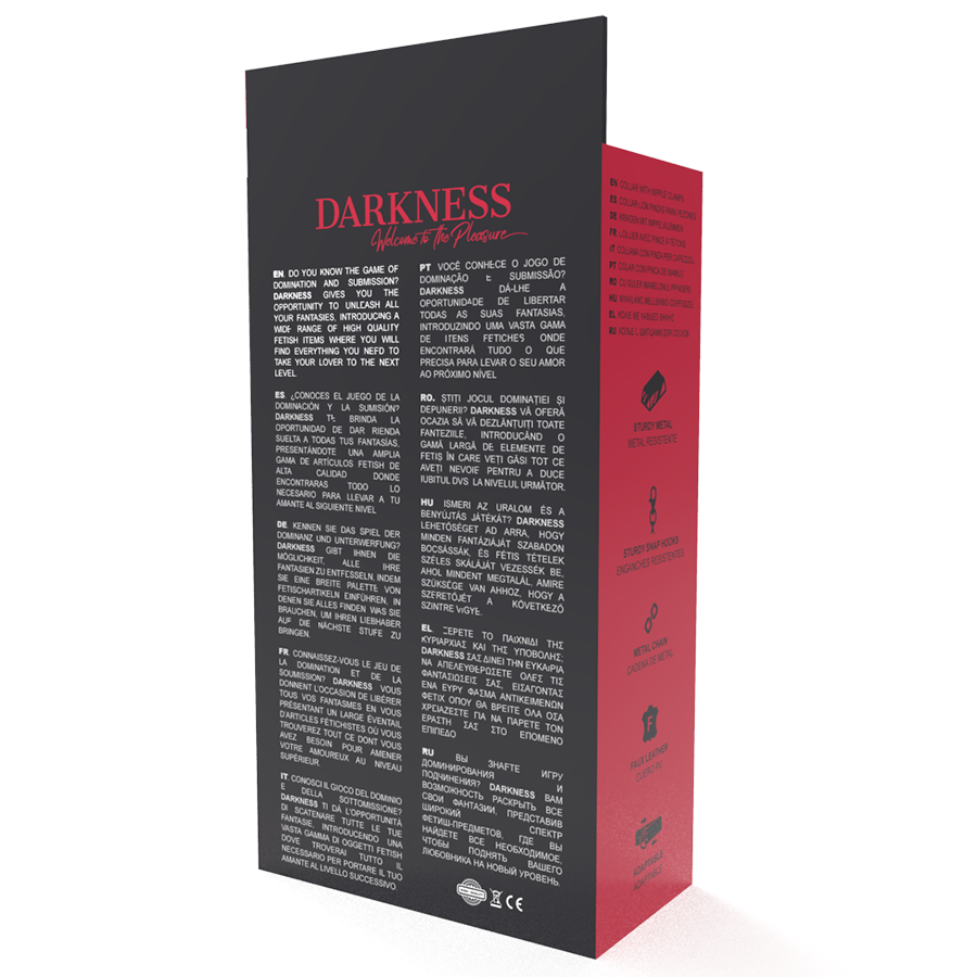 DARKNESS - COLLARE CON Morsetti PER CAPEZZOLI NERO