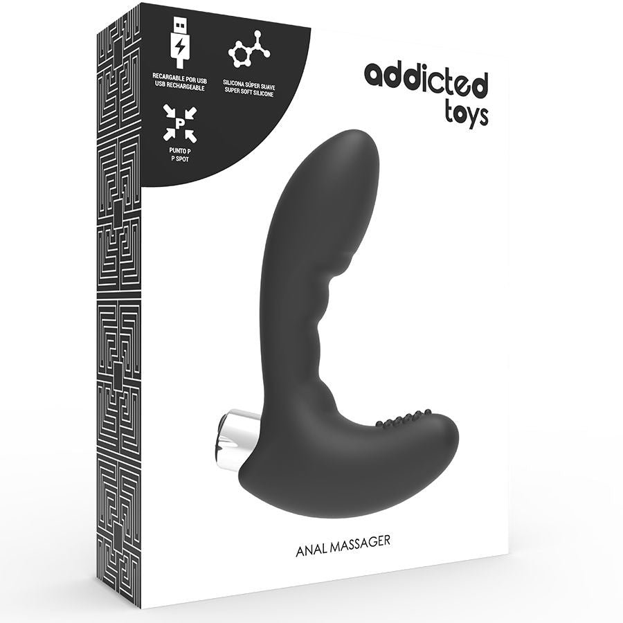 ADDICTED TOYS - VIBRATORE PROSTATICO RICARICABILE MODELLO 4 - NERO