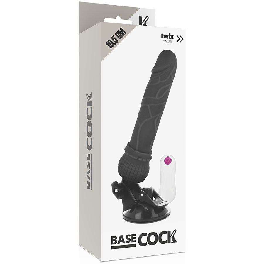 BASECOCK - VIBRATORE TELECOMANDO NATURALE REALISTICO 19.5 CM -O- 4 CM