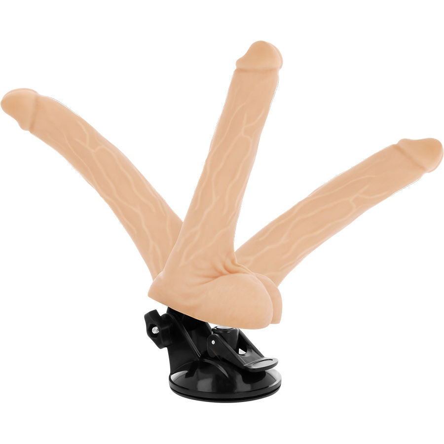 BASECOCK - VIBRATORE ARTICOLABILE TELECOMANDO NATURALE 18.5 CM -O- 4 CM