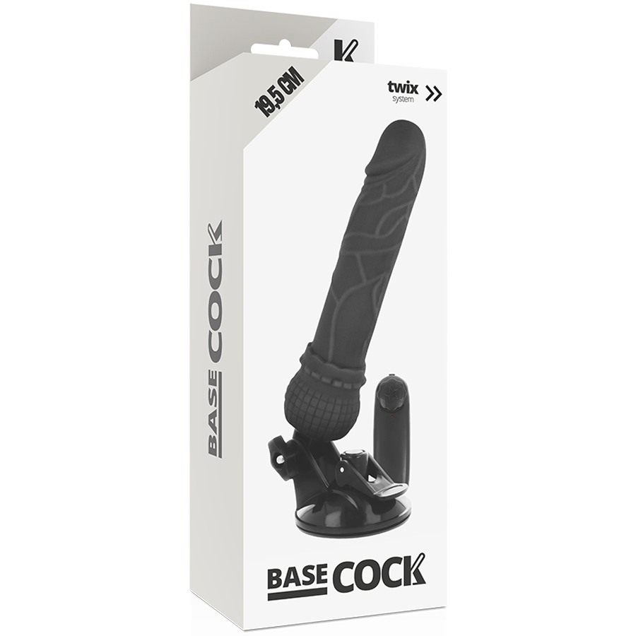 BASECOCK - VIBRATORE TELECOMANDO NATURALE REALISTICO 19.5 CM -O- 4 CM