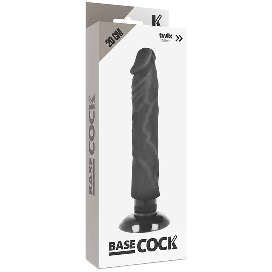 BASECOCK - REALISTIC VIBRATOR 2-1 NATURAL 20 CM -OR- 4 CM