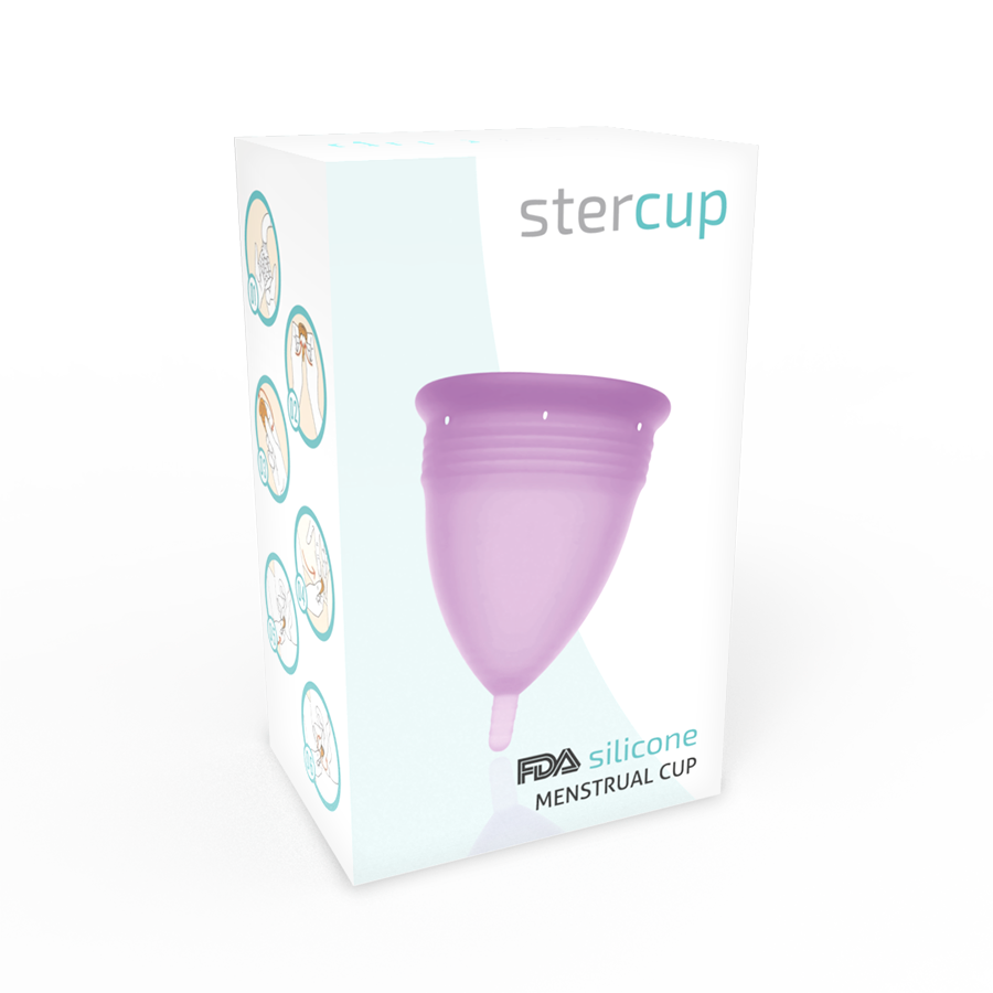 STERCUP - COPPA MESTRUALE IN SILICONE FDA LILLA - TAGLIA S