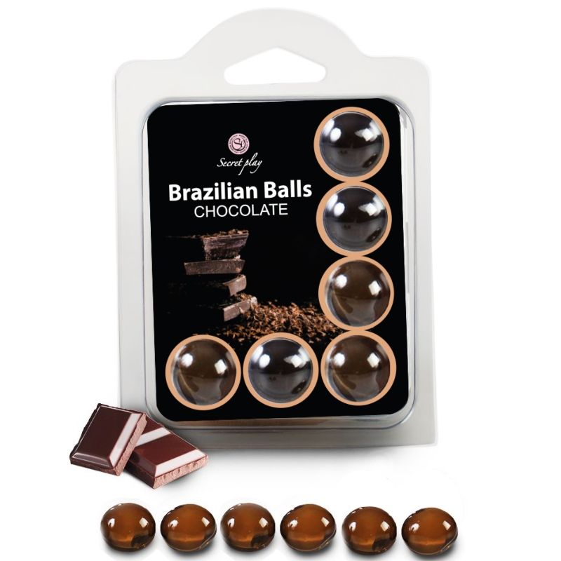 SECRETPLAY - SET 6 PALLINE BRASILIANI CIOCCOLATO