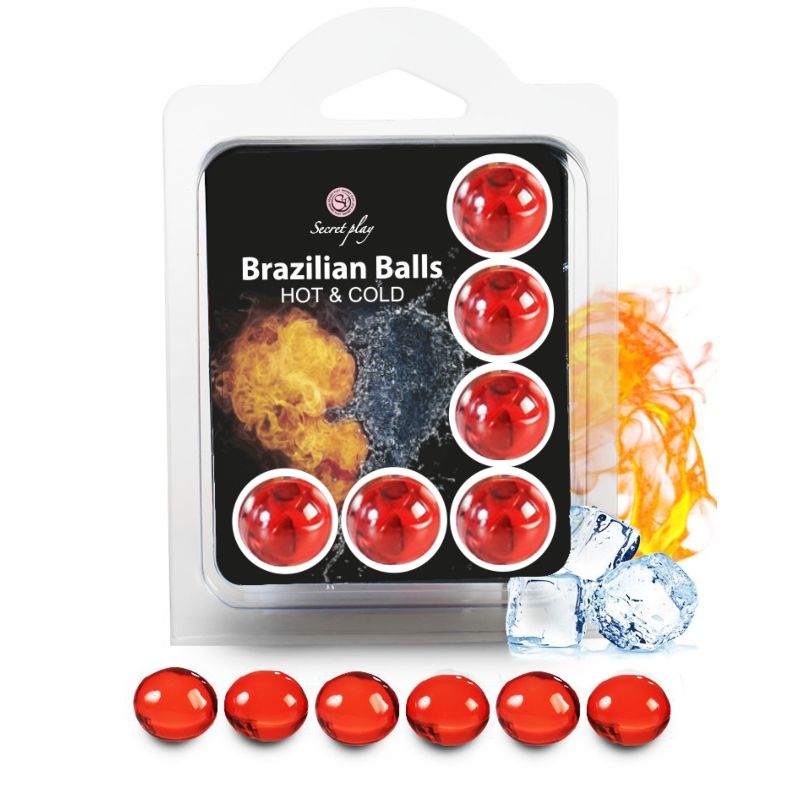 SECRETPLAY - SET OF 6 BRAZILIAN BALLS WITH HOT AND COLD EFFECT