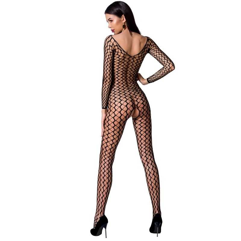 PASSION - DONNA BS068 BODYSTOCKING NERO TAGLIA UNICA