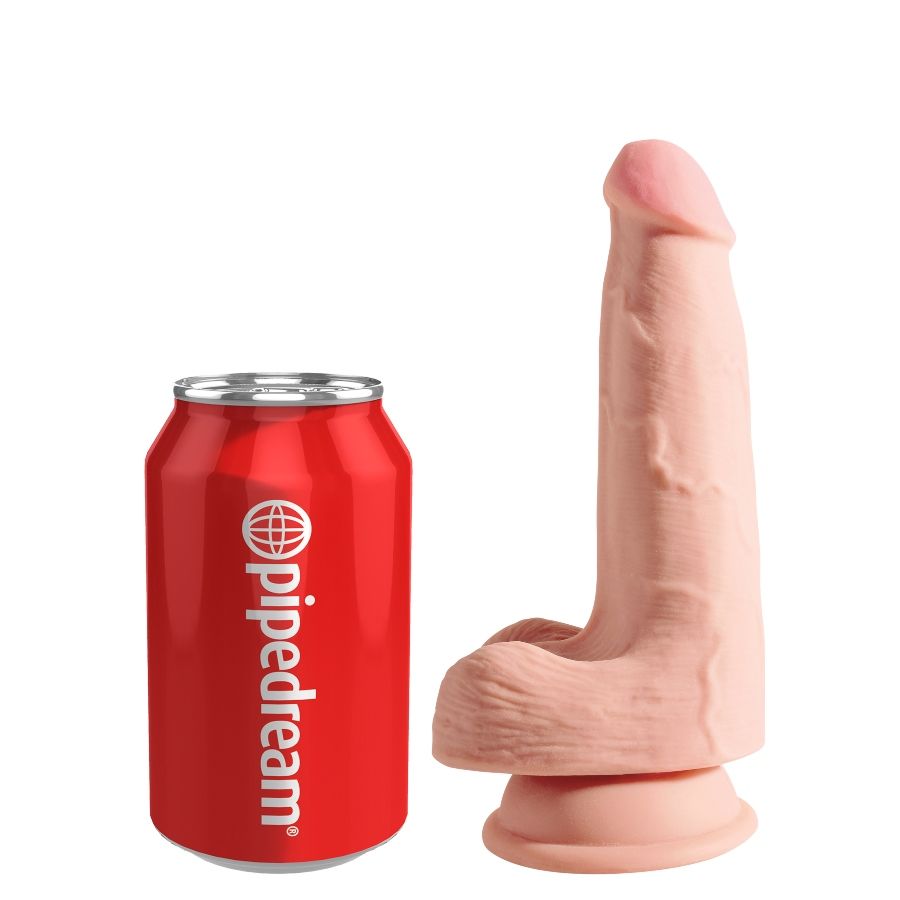 KING COCK - GODE TRIPLE DENSIT 13 CM AVEC TESTICULES