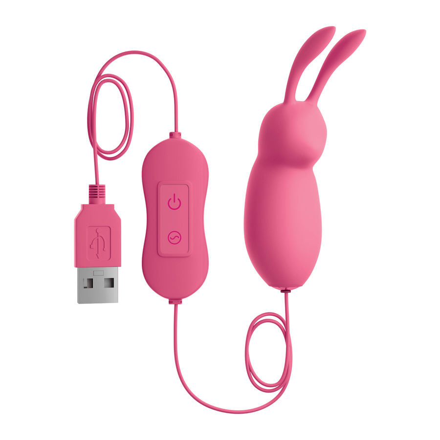 OMG - CUTE RABBIT POWERFUL PINK USB VIBRATOR