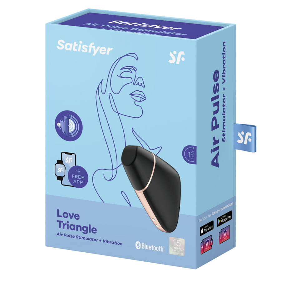 SATISFYER - STIMULATEUR ET VIBRATEUR NOIR LOVE TRIANGLE