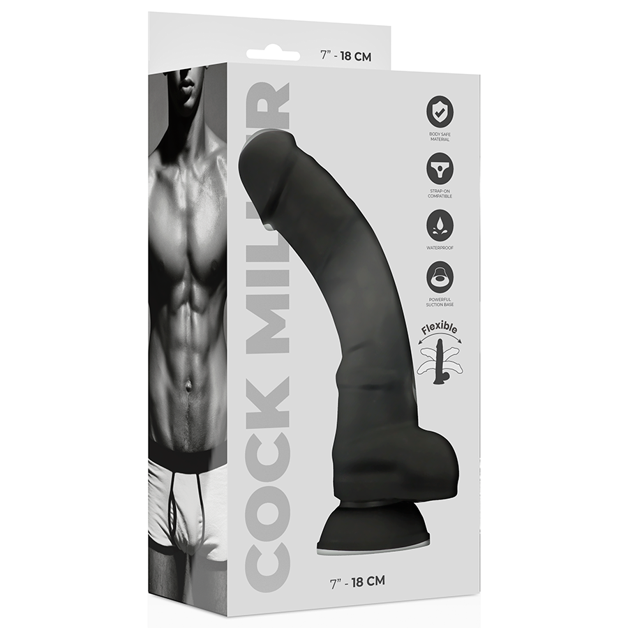 COCK MILLER - COCKSIL SILICONE DENSIT JOINTABLE NOIR 18 CM